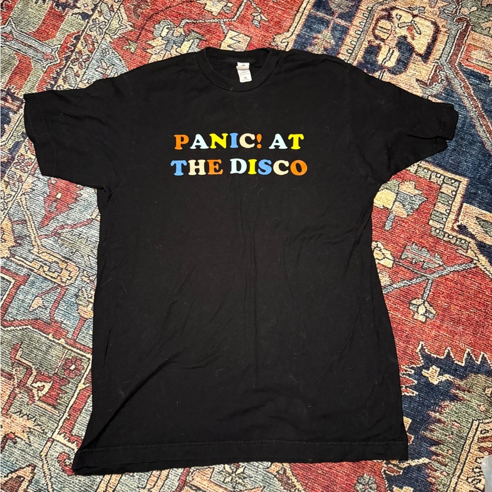 Tultex Black Short Sleeve Tee with Colorful Text